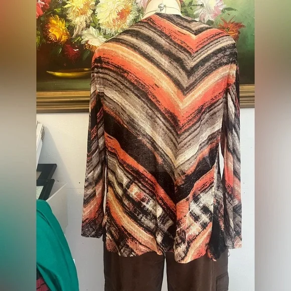 ZOZO lightweight Lenin Blend Open Cardigan size Medium 🍂🍁 - Picture 3 of 8